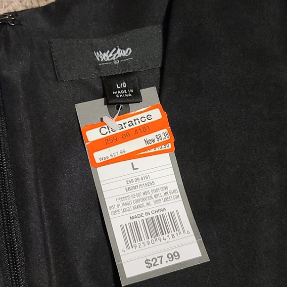 Women Black (Suede Like) V Neck Dress - Picture 4 of 5